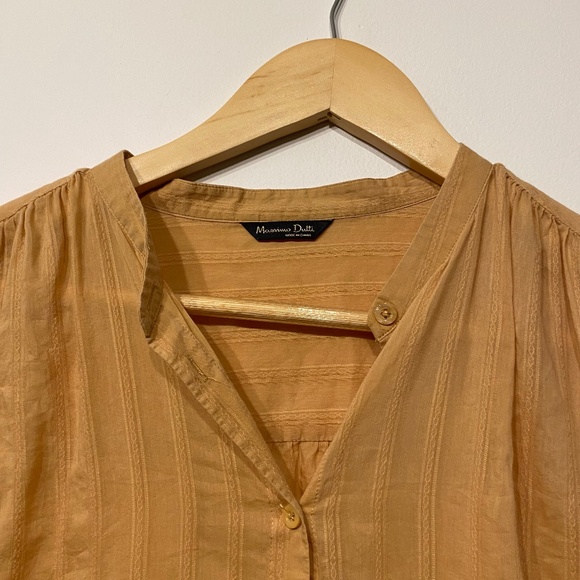 Massimo Dutti Cotton Poplin Button Down Blouse - Picture 3 of 7